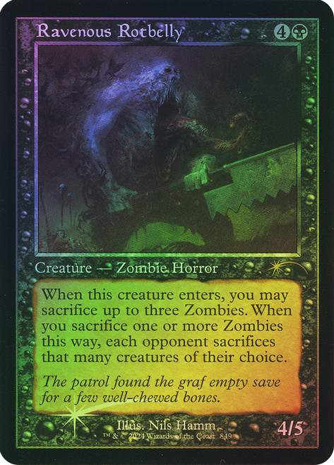 Ravenous Rotbelly (Secret Lair) (Retro Frame)\nPromo: General\nSingle\nMagic The Gathering