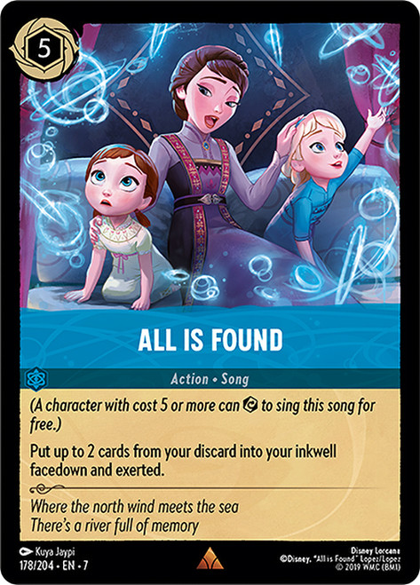 All Is Found
Archazia’s Island
Single
Lorcana