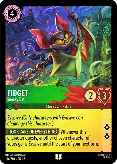 Fidget - Sneaky Bat
Archazia’s Island
Single
Lorcana