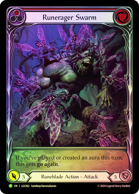 Runerager Swarm (Red) (Pro Quest) (Extended Art)
Promotional Cards
Single
Flesh and Blood