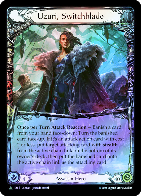 Uzuri, Switchblade (GEM Pack) (Marvel)
Promotional Cards
Single
Flesh and Blood