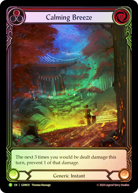 Calming Breeze (GEM Pack) (Extended Art)
Promotional Cards
Single
Flesh and Blood