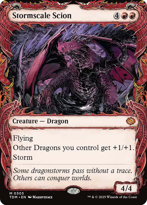 Stormscale Scion (Showcase)\nTarkir: Dragonstorm - Variants\nSingle\nMagic The Gathering
