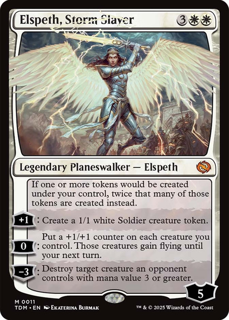 MTG Elspeth, Storm Slayer ハロー foil 英語版 Tarkir: Dragonstorm Variants Foil: Elspeth, Storm Slayer