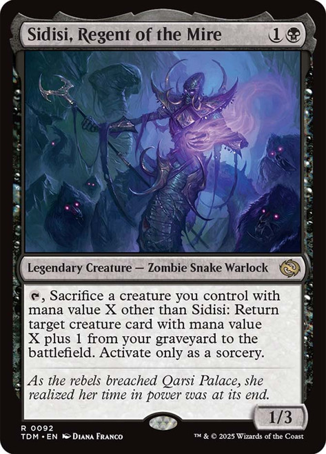 Sidisi, Regent of the Mire\nTarkir: Dragonstorm\nSingle\nMagic The Gathering