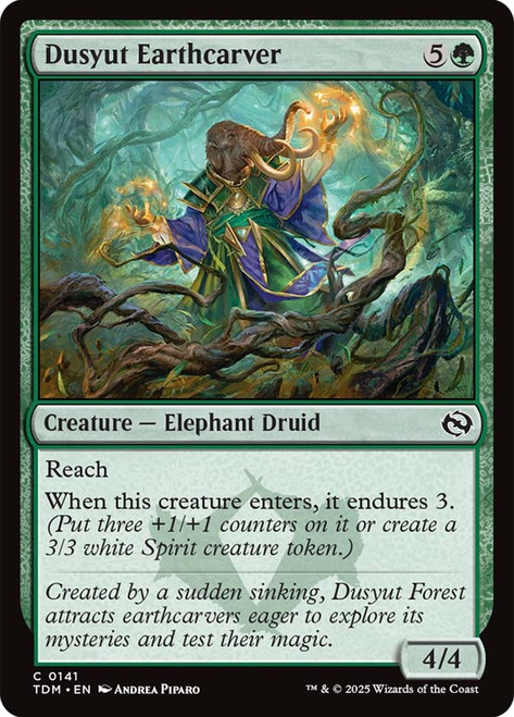 Dusyut Earthcarver\nTarkir: Dragonstorm\nSingle\nMagic The Gathering