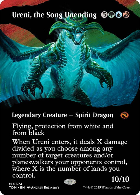 Ureni, the Song Unending (Borderless)\nTarkir: Dragonstorm - Variants\nSingle\nMagic The Gathering