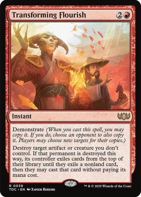 Transforming Flourish\nTarkir: Dragonstorm Commander\nSingle\nMagic The Gathering
