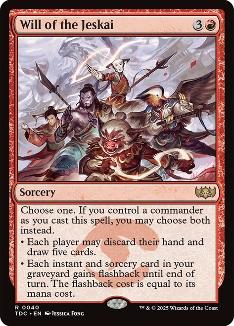 Will of the Jeskai\nTarkir: Dragonstorm Commander\nSingle\nMagic The Gathering
