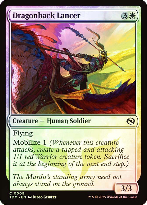 Dragonback Lancer\nTarkir: Dragonstorm\nSingle\nMagic The Gathering