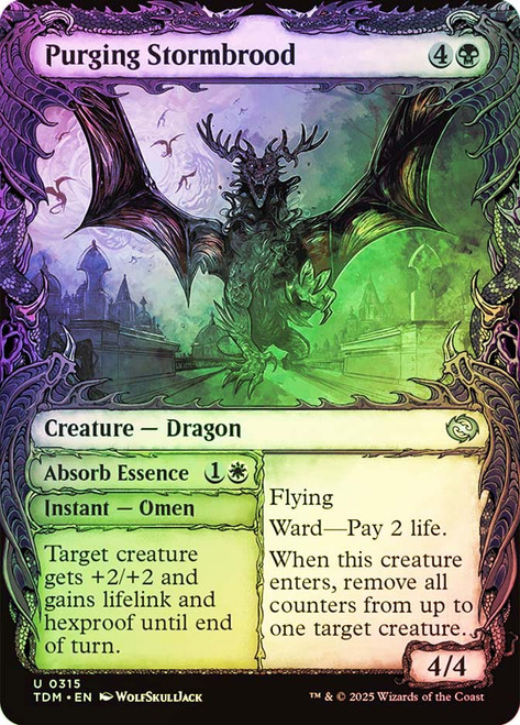 Purging Stormbrood // Absorb Essence (Showcase)\nTarkir: Dragonstorm - Variants\nSingle\nMagic The Gathering