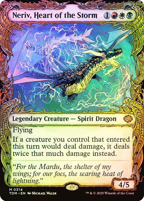 Neriv, Heart of the Storm (Showcase)\nTarkir: Dragonstorm - Variants\nSingle\nMagic The Gathering