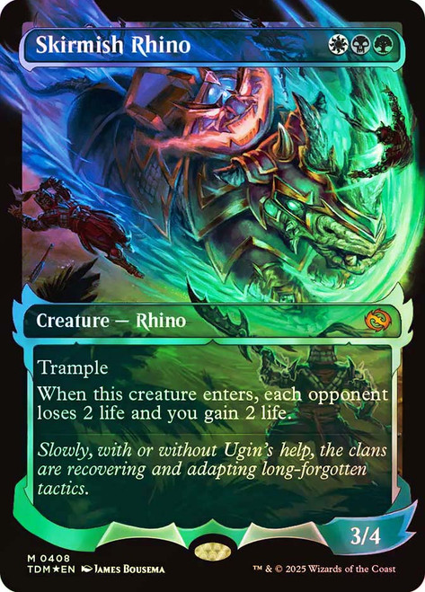 勝利の楽士 日本語 ボーダーレス 拡張 ショーケース2枚 Skirmish Rhino (Showcase) | Tarkir: Dragonstorm - Variants