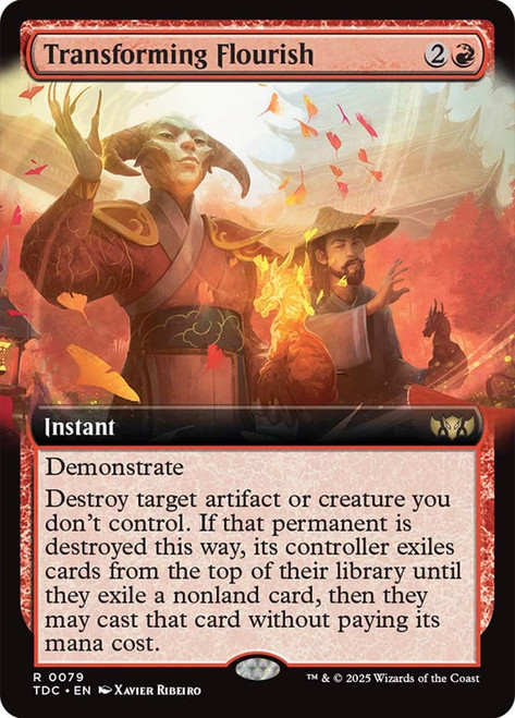 Transforming Flourish (Extended Art)\nTarkir: Dragonstorm Commander - Variants\nSingle\nMagic The Gathering