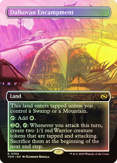 Dalkovan Encampment (Borderless)\nTarkir: Dragonstorm - Variants\nSingle\nMagic The Gathering