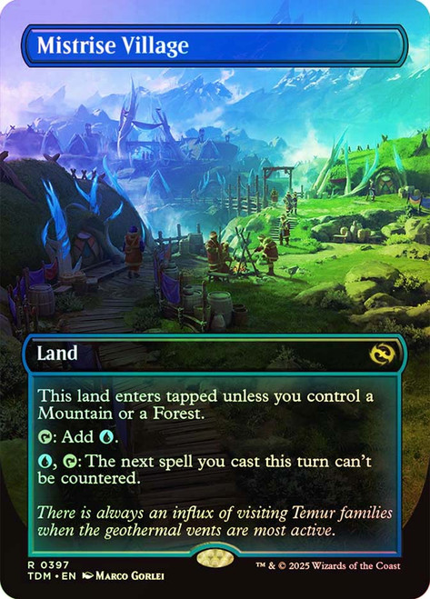 MTG □土地/英語版□(397)《湧霧の村/Mistrise Village》☆