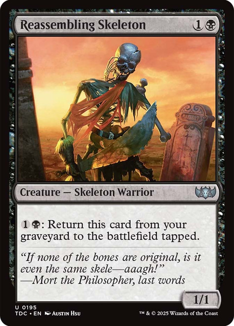 Reassembling Skeleton\nTarkir: Dragonstorm Commander\nSingle\nMagic The Gathering