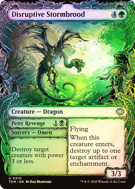 Disruptive Stormbrood // Petty Revenge (Showcase)\nTarkir: Dragonstorm - Variants\nSingle\nMagic The Gathering