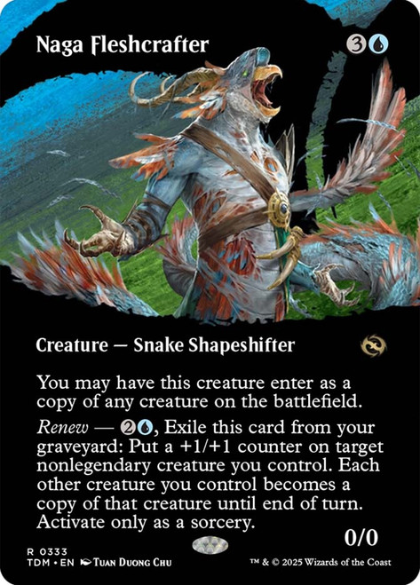 Naga Fleshcrafter (Borderless)\nTarkir: Dragonstorm - Variants\nSingle\nMagic The Gathering