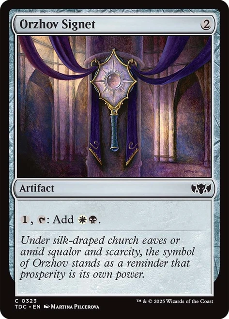 Orzhov Signet\nTarkir: Dragonstorm Commander\nSingle\nMagic The Gathering