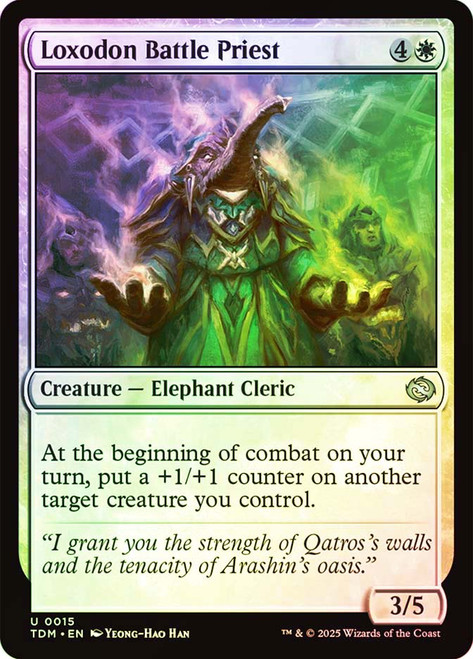 Loxodon Battle Priest\nTarkir: Dragonstorm\nSingle\nMagic The Gathering