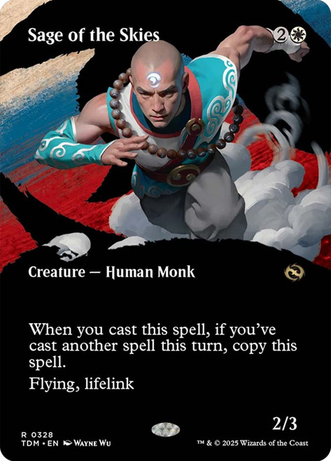 Sage of the Skies (Borderless)\nTarkir: Dragonstorm - Variants\nSingle\nMagic The Gathering