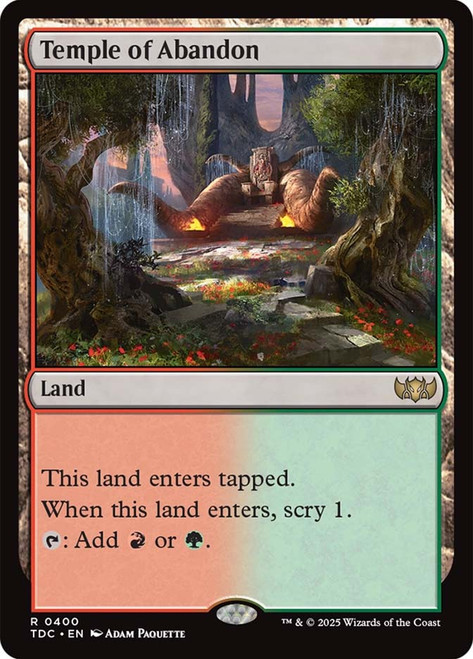 Temple of Abandon\nTarkir: Dragonstorm Commander\nSingle\nMagic The Gathering