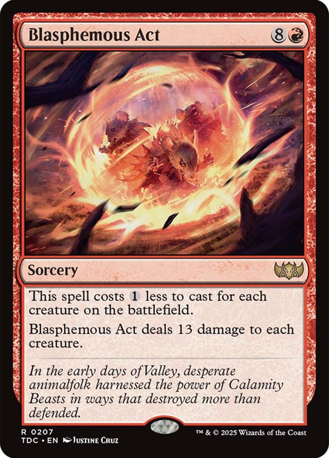 Blasphemous Act\nTarkir: Dragonstorm Commander\nSingle\nMagic The Gathering