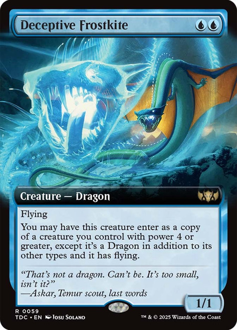 Deceptive Frostkite (Extended Art)\nTarkir: Dragonstorm Commander - Variants\nSingle\nMagic The Gathering