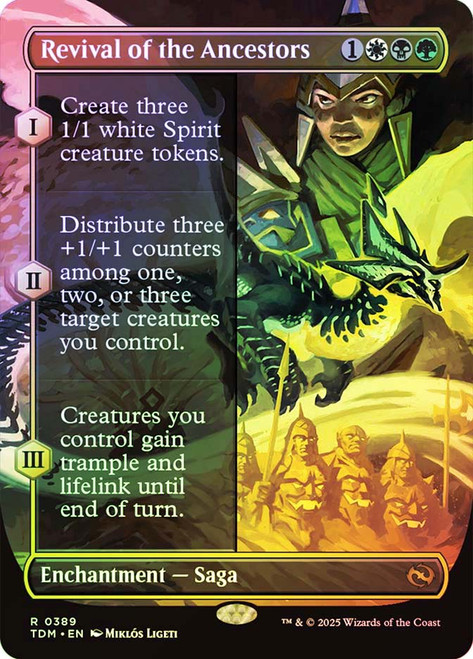 Revival of the Ancestors (Borderless)\nTarkir: Dragonstorm - Variants\nSingle\nMagic The Gathering