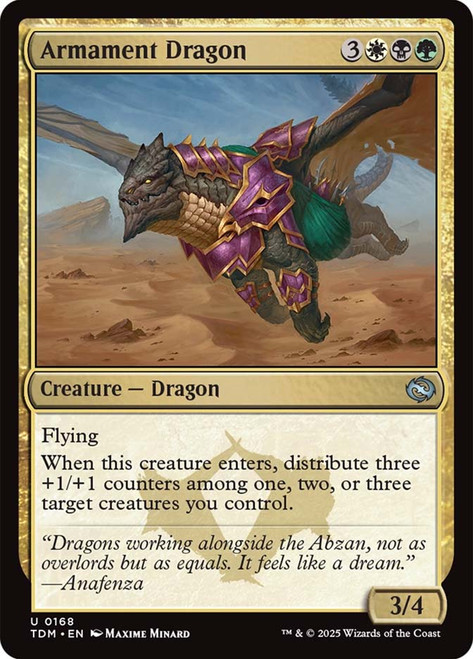 Armament Dragon\nTarkir: Dragonstorm\nSingle\nMagic The Gathering