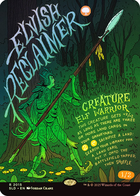 Elvish Reclaimer (Secret Lair) (Borderless)\nPromo: General\nSingle\nMagic The Gathering