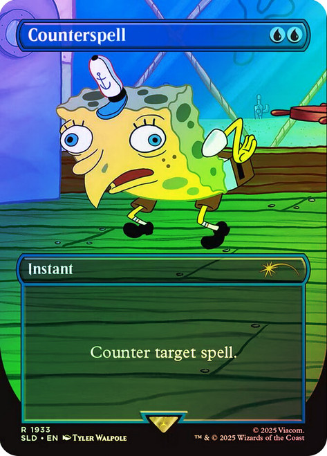 Counterspell (SpongeBob) (Secret Lair) (#1933) (Borderless)\nPromo: General\nSingle\nMagic The Gathering