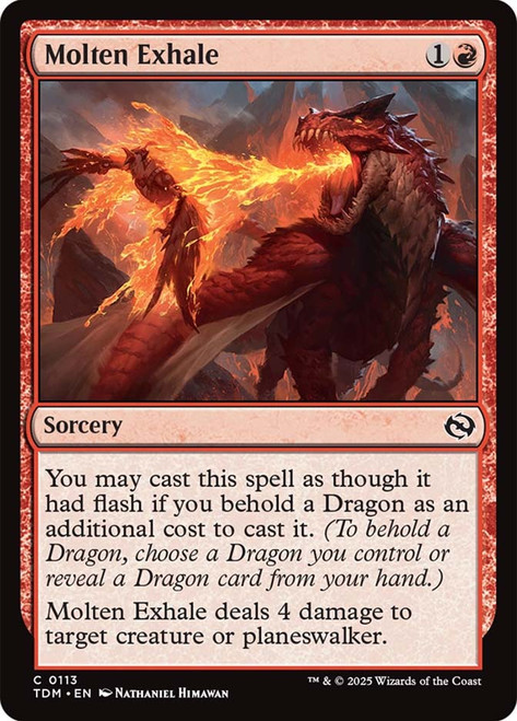 Molten Exhale\nTarkir: Dragonstorm\nSingle\nMagic The Gathering