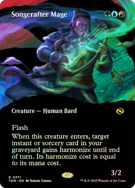 Songcrafter Mage (Borderless)\nTarkir: Dragonstorm - Variants\nSingle\nMagic The Gathering