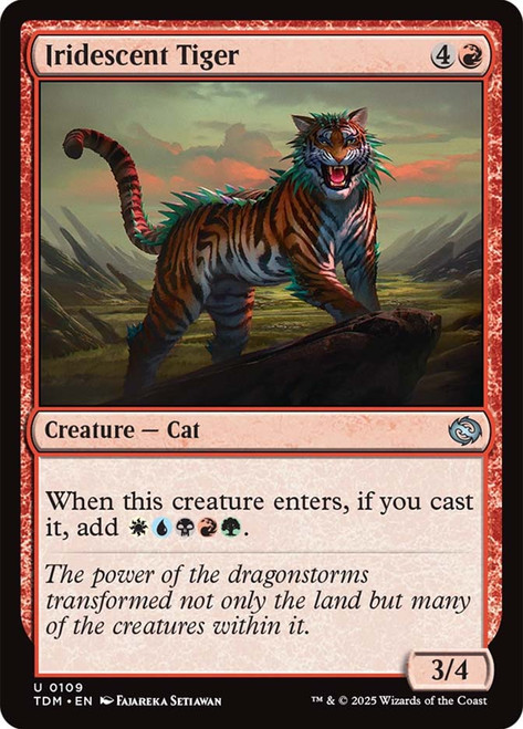 Iridescent Tiger\nTarkir: Dragonstorm\nSingle\nMagic The Gathering