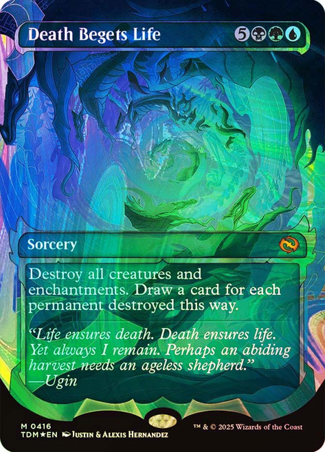 Death Begets Life (Showcase) (Halo Foil)\nTarkir: Dragonstorm - Alternate Foil Variants\nSingle\nMagic The Gathering