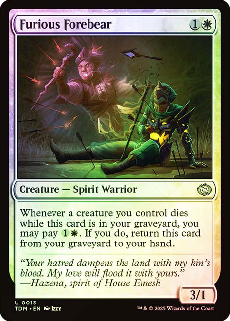 Furious Forebear\nTarkir: Dragonstorm\nSingle\nMagic The Gathering
