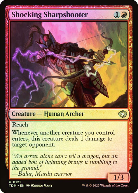Shocking Sharpshooter\nTarkir: Dragonstorm\nSingle\nMagic The Gathering