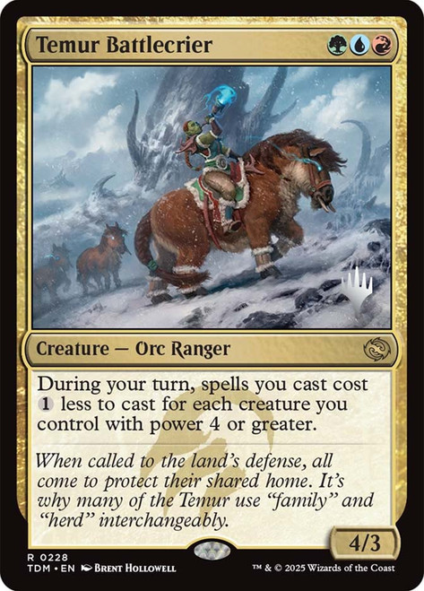 Temur Battlecrier (Promo Pack) (Tarkir: Dragonstorm)\nPromo: Planeswalker Stamped\nSingle\nMagic The Gathering