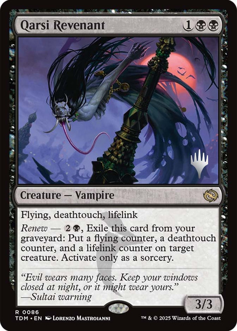 Qarsi Revenant (Promo Pack) (Tarkir: Dragonstorm)\nPromo: Planeswalker Stamped\nSingle\nMagic The Gathering
