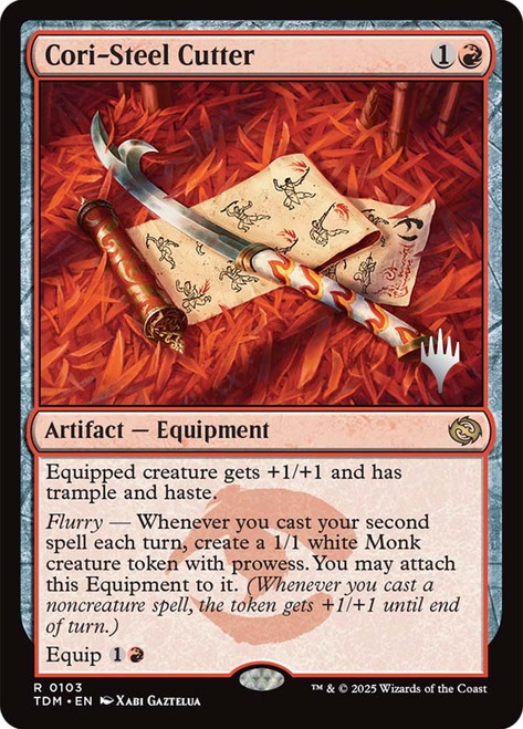 Cori-Steel Cutter (Promo Pack) (Tarkir: Dragonstorm)\nPromo: Planeswalker Stamped\nSingle\nMagic The Gathering