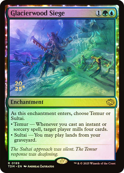 Glacierwood Siege (Prerelease) (Tarkir: Dragonstorm)\nPromo: Date Stamped\nSingle\nMagic The Gathering