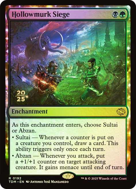 Hollowmurk Siege (Prerelease) (Tarkir: Dragonstorm)\nPromo: Date Stamped\nSingle\nMagic The Gathering