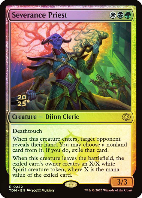 Severance Priest (Prerelease) (Tarkir: Dragonstorm)\nPromo: Date Stamped\nSingle\nMagic The Gathering