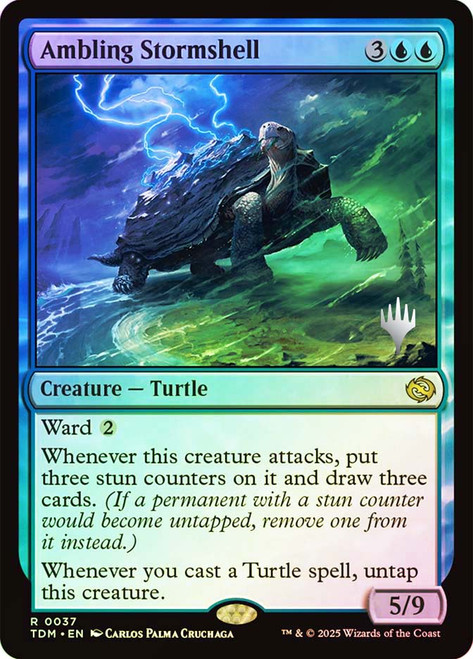 Ambling Stormshell (Promo Pack) (Tarkir: Dragonstorm)\nPromo: Planeswalker Stamped\nSingle\nMagic The Gathering