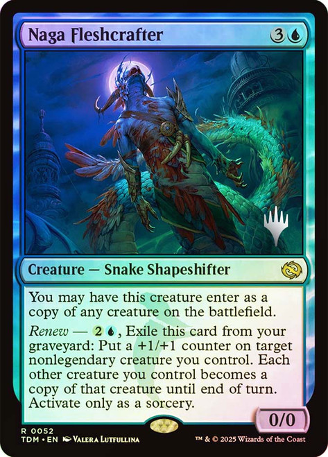 Naga Fleshcrafter (Promo Pack) (Tarkir: Dragonstorm)\nPromo: Planeswalker Stamped\nSingle\nMagic The Gathering