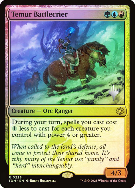 Temur Battlecrier (Promo Pack) (Tarkir: Dragonstorm)\nPromo: Planeswalker Stamped\nSingle\nMagic The Gathering