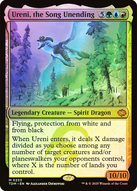 Ureni, the Song Unending (Promo Pack) (Tarkir: Dragonstorm)\nPromo: Planeswalker Stamped\nSingle\nMagic The Gathering