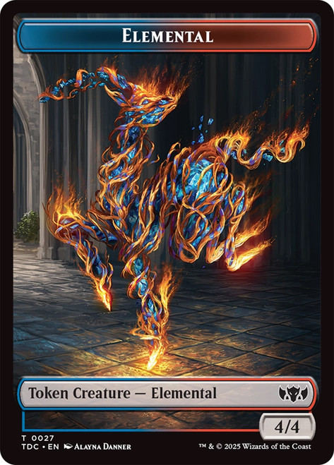 {Elemental Token} (4/4) // {Monk Token}\nTarkir: Dragonstorm Commander\nSingle\nMagic The Gathering